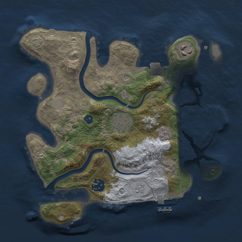 Rust Map: Procedural Map, Size: 2750, Seed: 889770081, 10 Monuments