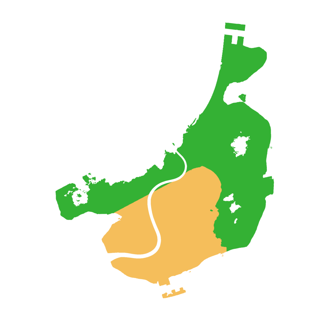 Biome Rust Map: Procedural Map, Size: 2000, Seed: 11177