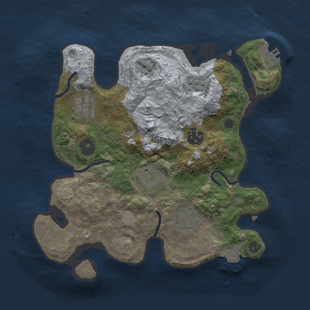 Rust Map: Procedural Map, Size: 2800, Seed: 44835280, 11 Monuments