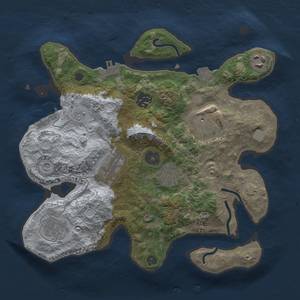 Thumbnail Rust Map: Procedural Map, Size: 3000, Seed: 3765, 14 Monuments