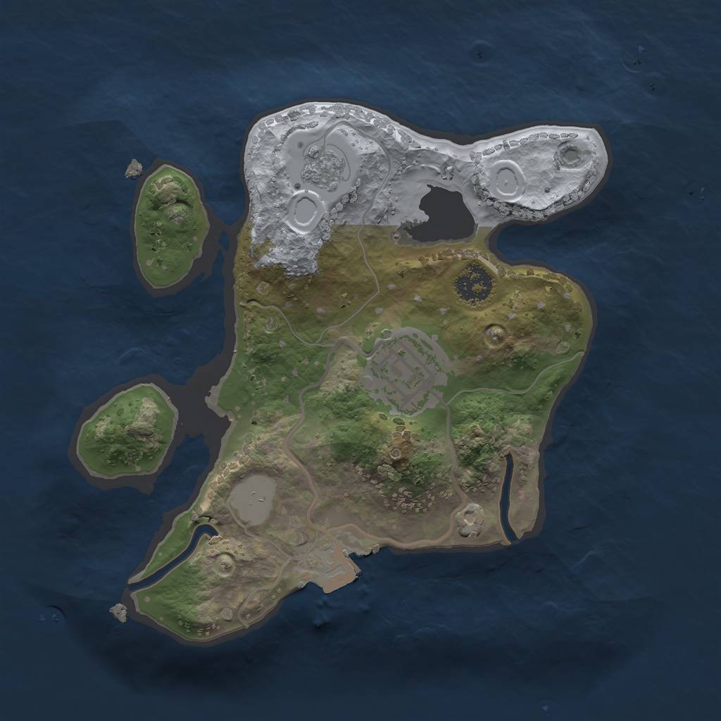 Rust Map: Procedural Map, Size: 2002, Seed: 685105931, 5 Monuments