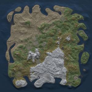 Thumbnail Rust Map: Procedural Map, Size: 5000, Seed: 25685422, 19 Monuments