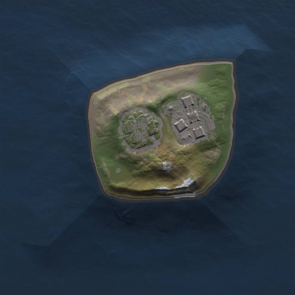 Rust Map: Barren, Size: 1000, Seed: 1960745301, 4 Monuments