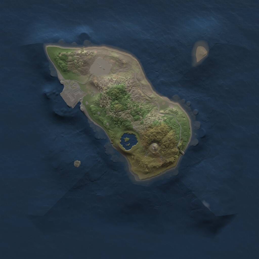 Rust Map: Procedural Map, Size: 1550, Seed: 95249524, 1 Monuments