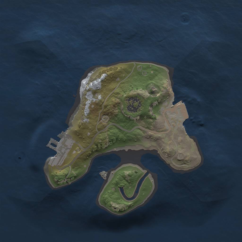 Rust Map: Procedural Map, Size: 1500, Seed: 64899098, 4 Monuments