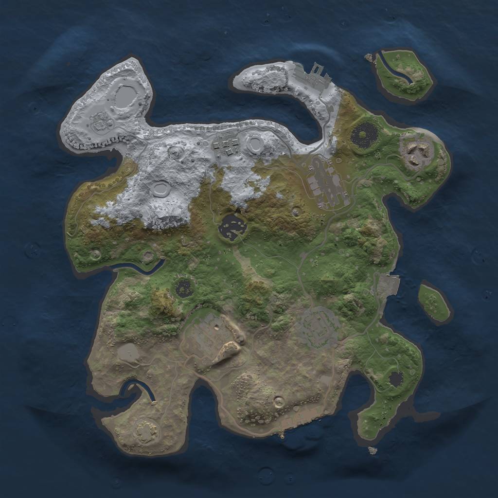 Rust Map: Procedural Map, Size: 2900, Seed: 40643864, 13 Monuments