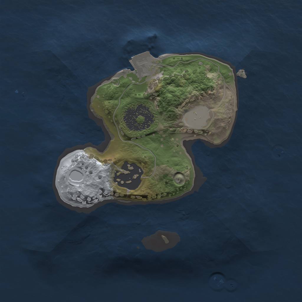 Rust Map: Procedural Map, Size: 1600, Seed: 57, 4 Monuments