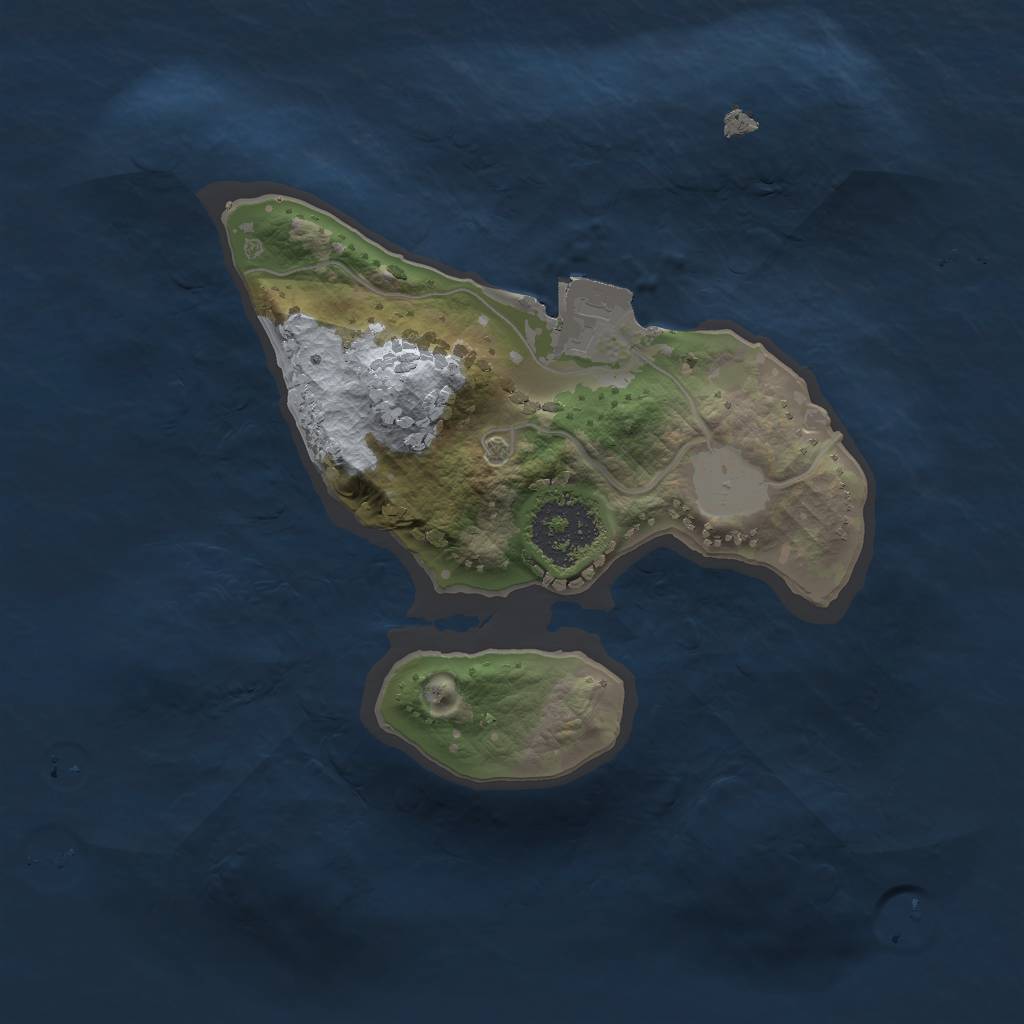 Rust Map: Procedural Map, Size: 1600, Seed: 89465, 3 Monuments