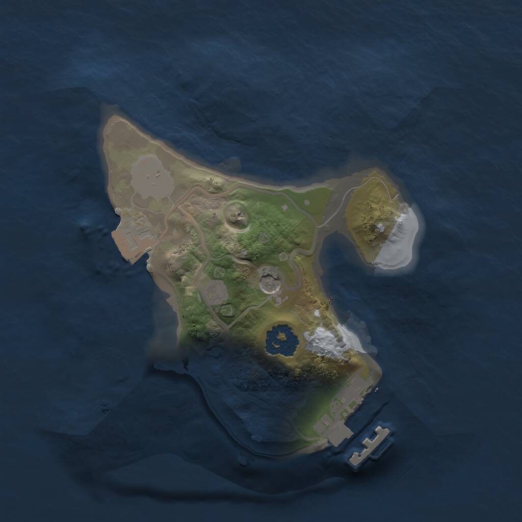 Rust Map: Procedural Map, Size: 1600, Seed: 456, 3 Monuments