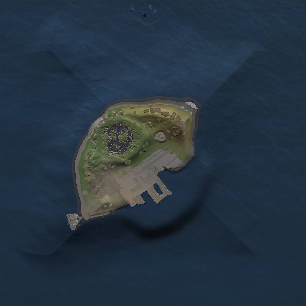 Rust Map: Procedural Map, Size: 1000, Seed: 1605, 4 Monuments