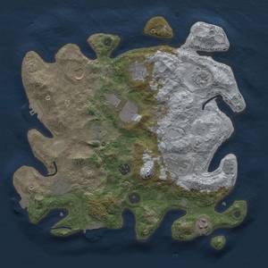 Thumbnail Rust Map: Procedural Map, Size: 3500, Seed: 687885670, 18 Monuments