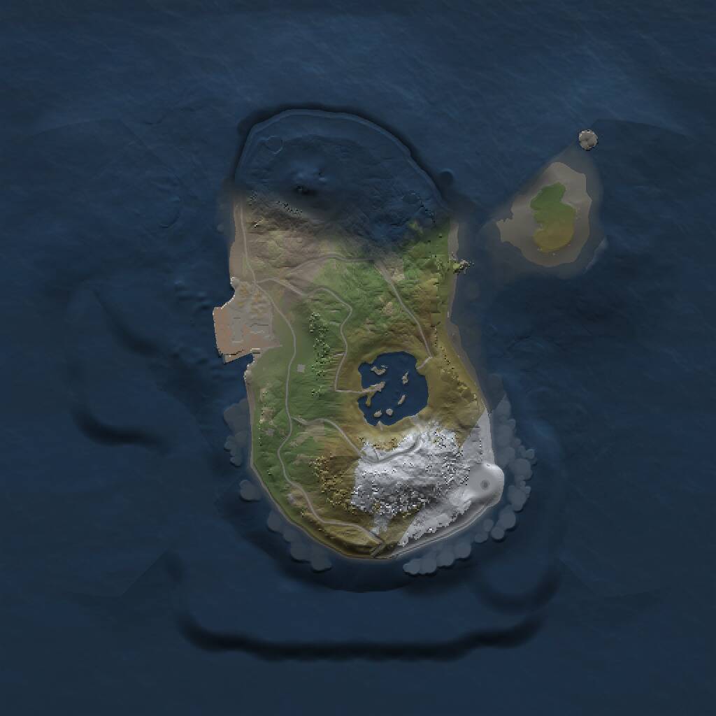 Rust Map: Procedural Map, Size: 1500, Seed: 968555, 2 Monuments