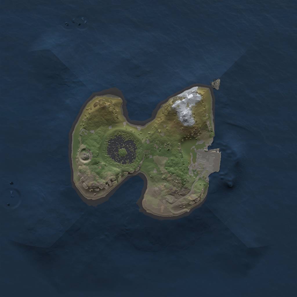 Rust Map: Procedural Map, Size: 1500, Seed: 1950, 3 Monuments