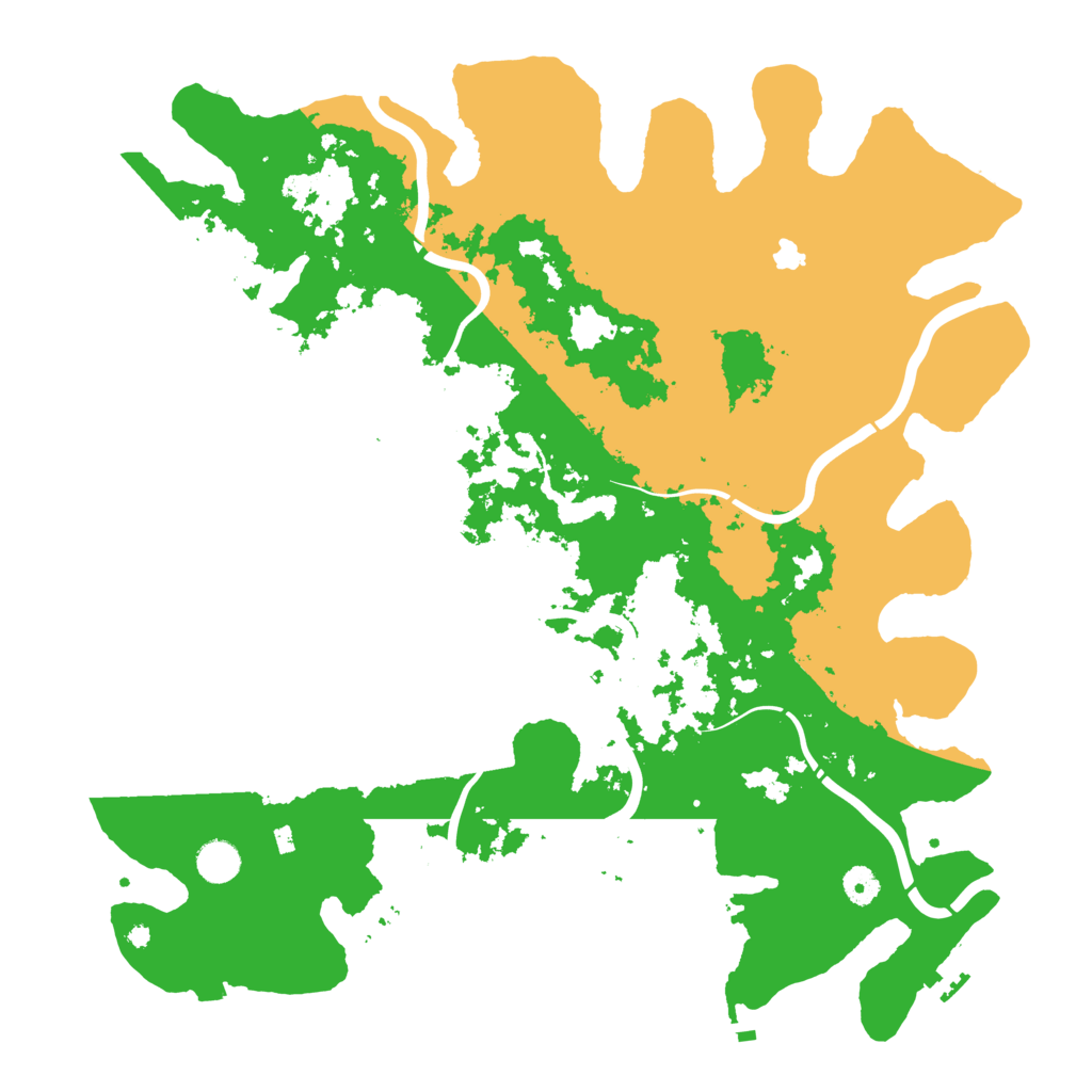 Biome Rust Map: Procedural Map, Size: 4444, Seed: 8674
