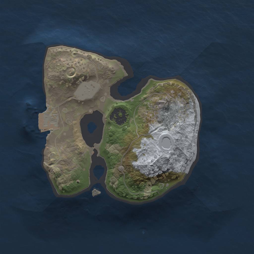 Rust Map: Procedural Map, Size: 1550, Seed: 1002, 3 Monuments