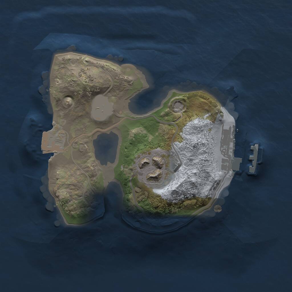 Rust Map: Procedural Map, Size: 1550, Seed: 1002, 3 Monuments
