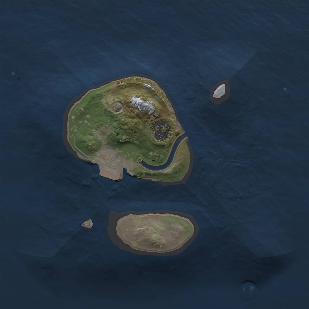 Rust Map: Procedural Map, Size: 1550, Seed: 1003, 3 Monuments