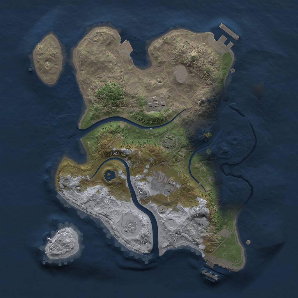 Rust Map: Procedural Map, Size: 2650, Seed: 6738, 7 Monuments