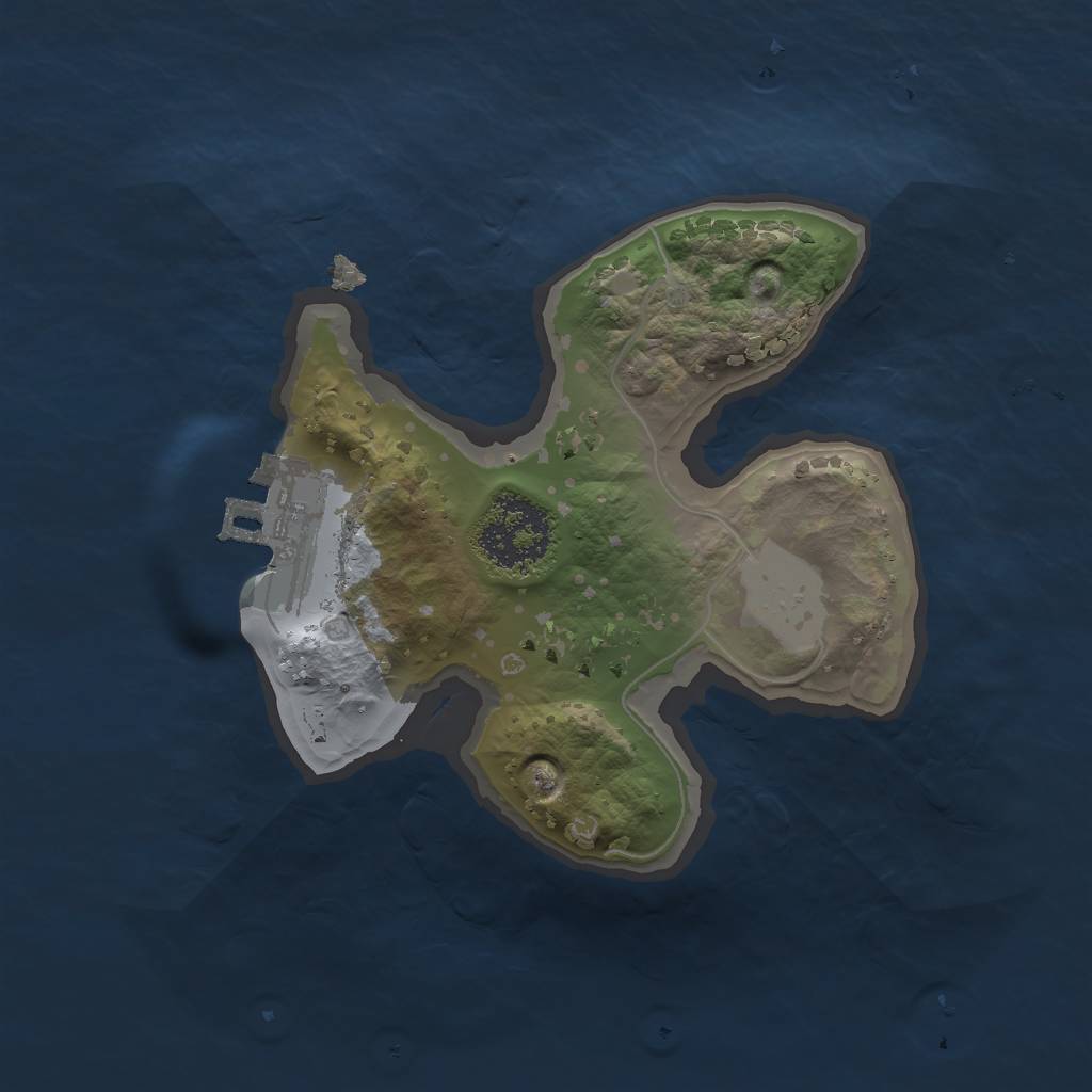 Rust Map: Procedural Map, Size: 1550, Seed: 1004, 4 Monuments