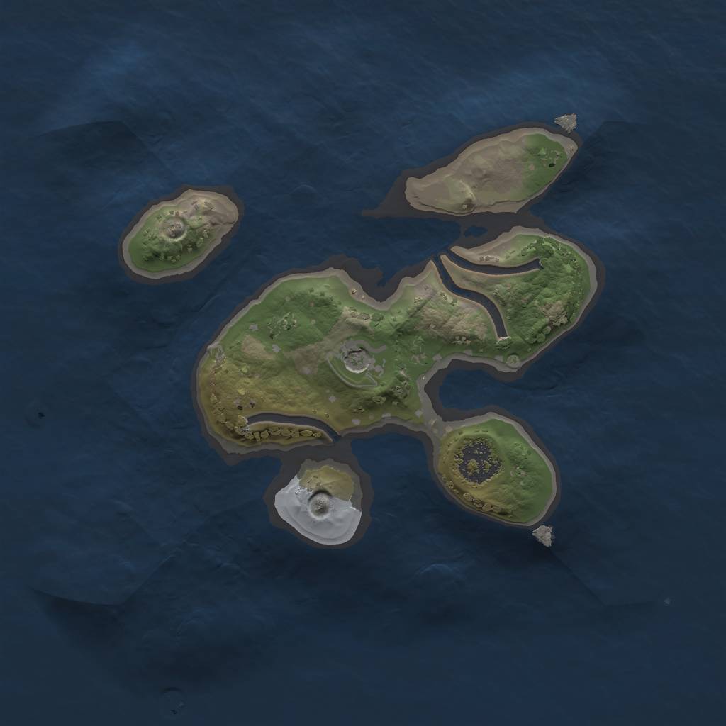 Rust Map: Procedural Map, Size: 1800, Seed: 3000, 4 Monuments