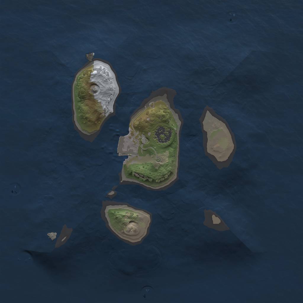 Rust Map: Procedural Map, Size: 1800, Seed: 2000, 3 Monuments