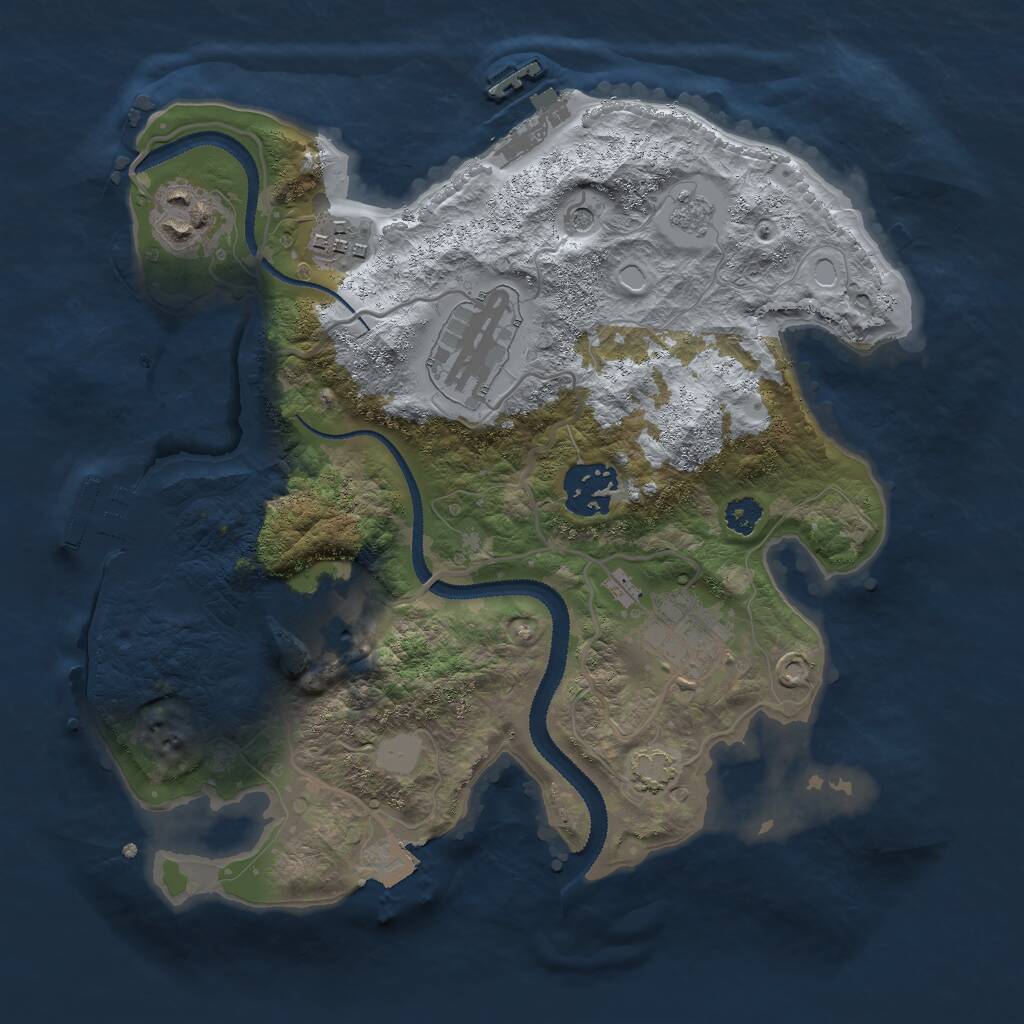 Rust Map: Procedural Map, Size: 2800, Seed: 79495009, 12 Monuments
