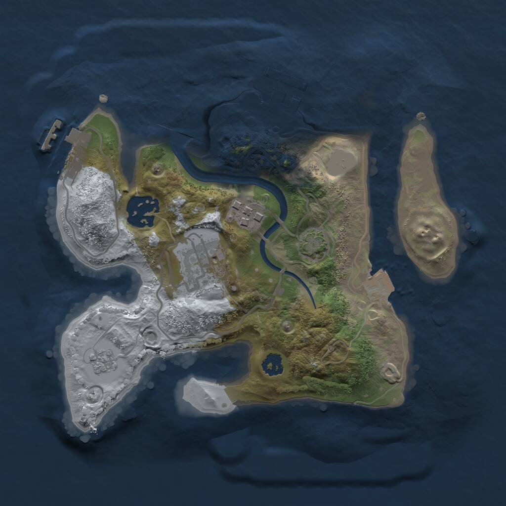 Rust Map: Procedural Map, Size: 2300, Seed: 1682649125, 8 Monuments