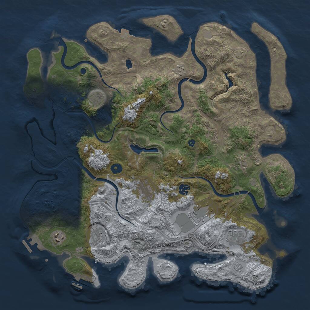 Rust Map: Procedural Map, Size: 4250, Seed: 1772677411, 15 Monuments