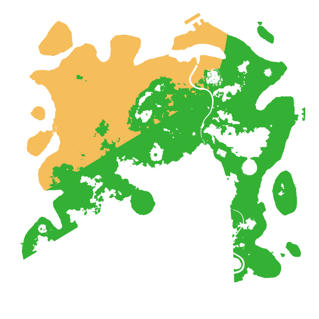 Biome Rust Map: Procedural Map, Size: 3700, Seed: 8588819