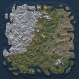 Thumbnail Rust Map: Procedural Map, Size: 6000, Seed: 46541387, 19 Monuments