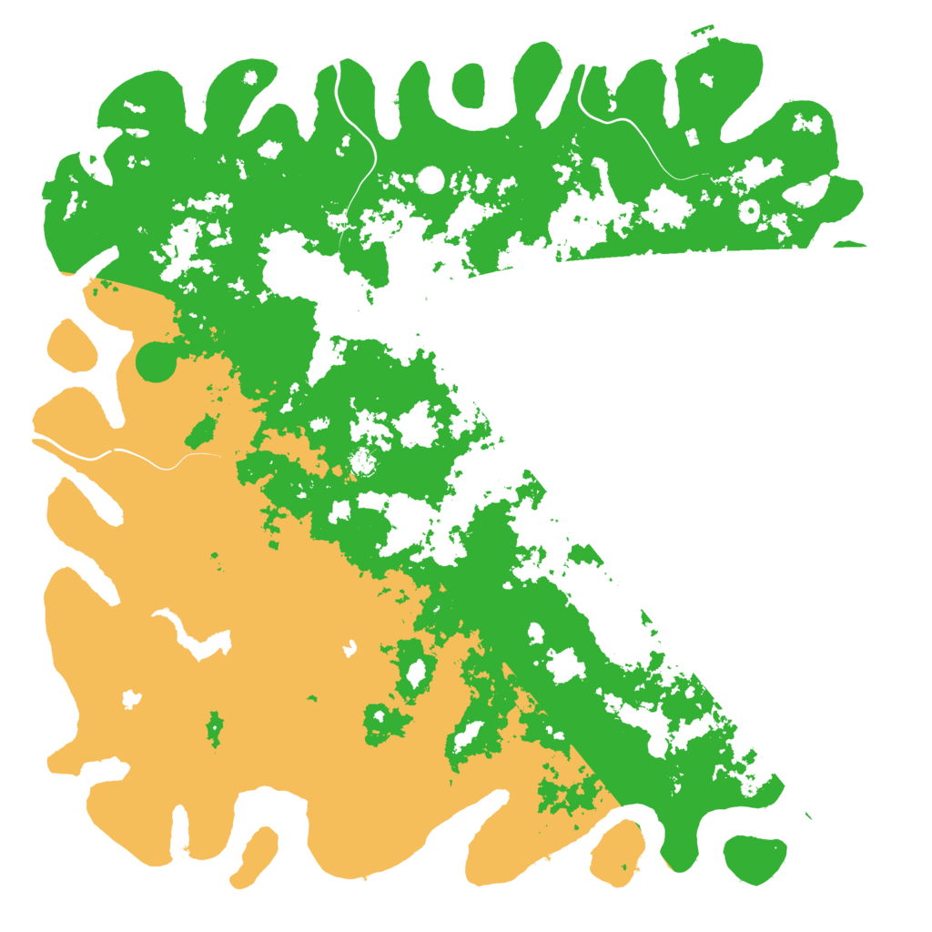 Biome Rust Map: Procedural Map, Size: 6000, Seed: 23857