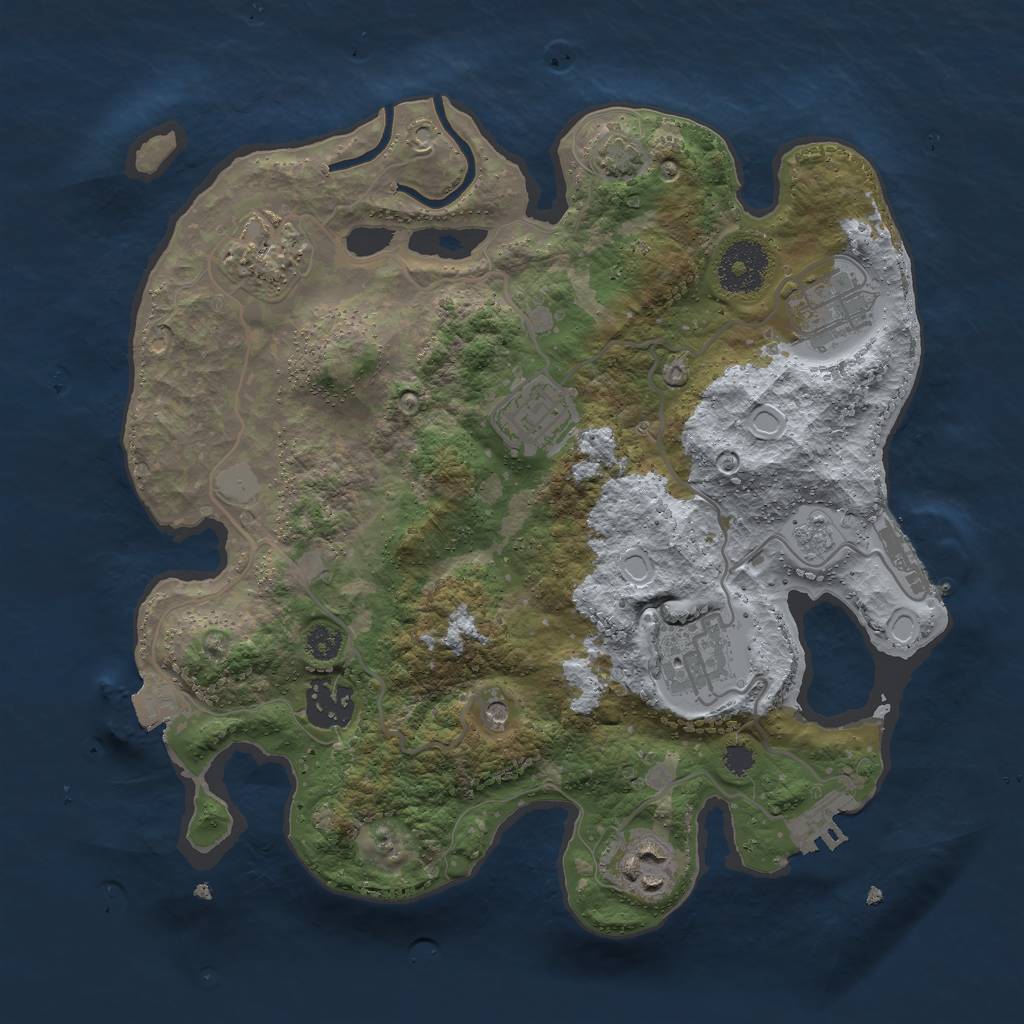 Rust Map: Procedural Map, Size: 3000, Seed: 298, 14 Monuments