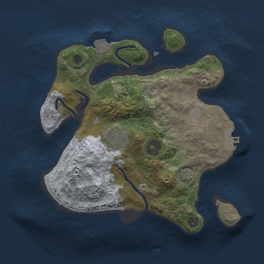Rust Map: Procedural Map, Size: 2500, Seed: 1526446061, 7 Monuments