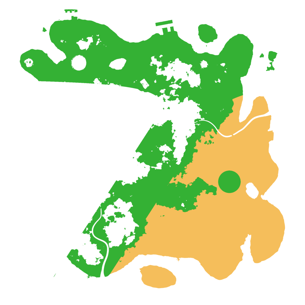 Biome Rust Map: Procedural Map, Size: 3600, Seed: 100816564