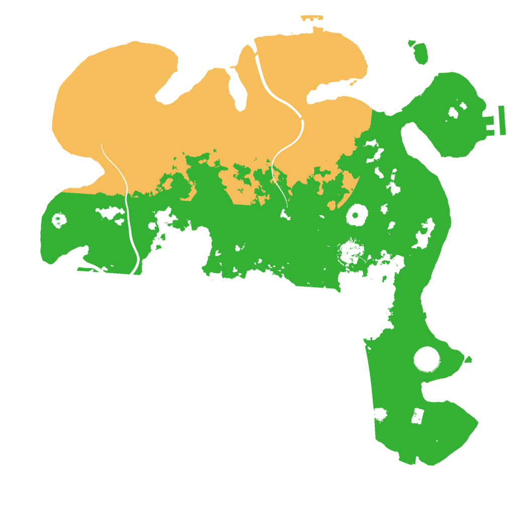 Biome Rust Map: Procedural Map, Size: 3550, Seed: 46997456