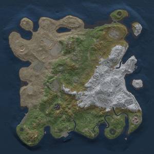 Thumbnail Rust Map: Procedural Map, Size: 3600, Seed: 20808, 18 Monuments