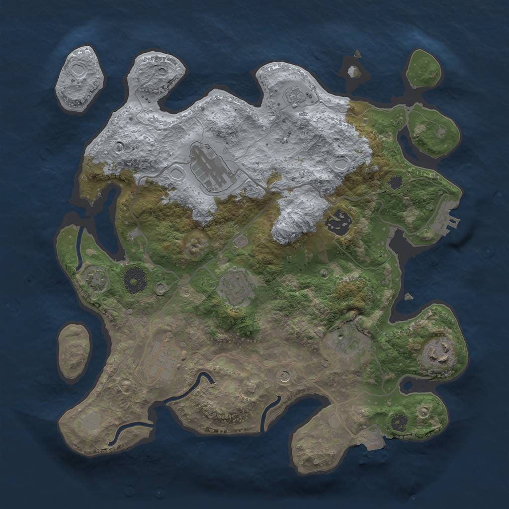 Rust Map: Procedural Map, Size: 3100, Seed: 5985, 13 Monuments