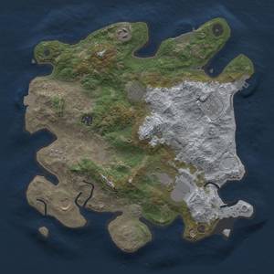 Thumbnail Rust Map: Procedural Map, Size: 3500, Seed: 462815418, 15 Monuments