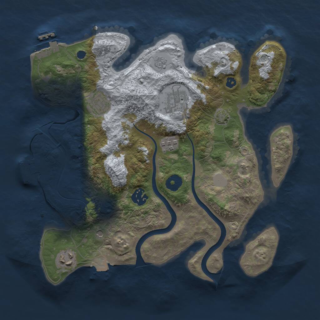 Rust Map: Procedural Map, Size: 3000, Seed: 16513, 11 Monuments