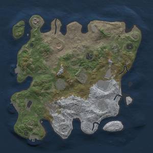 Thumbnail Rust Map: Procedural Map, Size: 3500, Seed: 1325115281, 18 Monuments