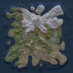 Thumbnail Rust Map: Procedural Map, Size: 3500, Seed: 1316509340, 17 Monuments