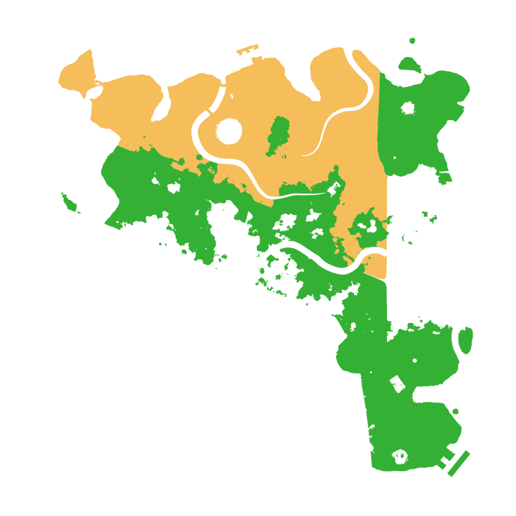 Biome Rust Map: Procedural Map, Size: 3500, Seed: 124124124