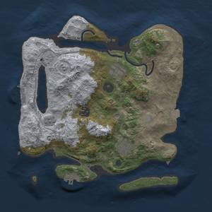 Thumbnail Rust Map: Procedural Map, Size: 3000, Seed: 77777, 12 Monuments