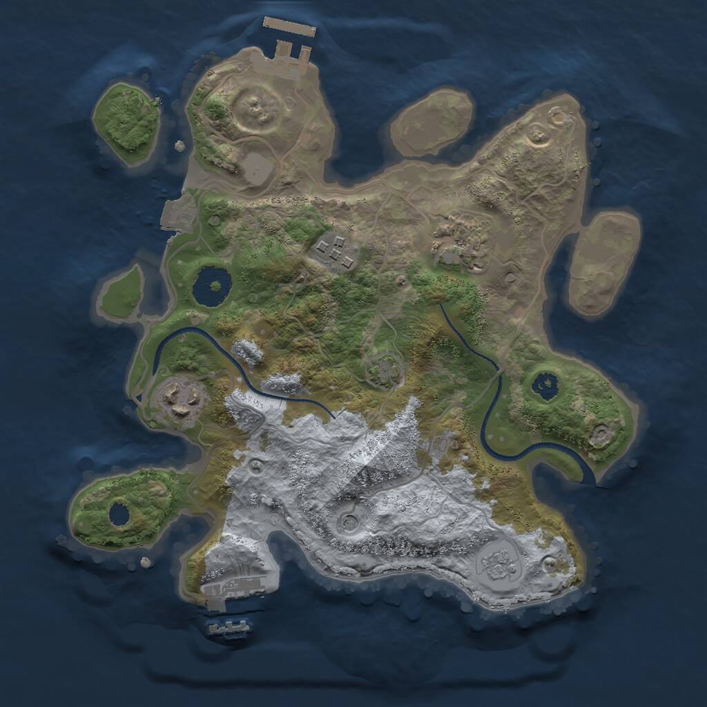 Rust Map: Procedural Map, Size: 2700, Seed: 89649201, 9 Monuments