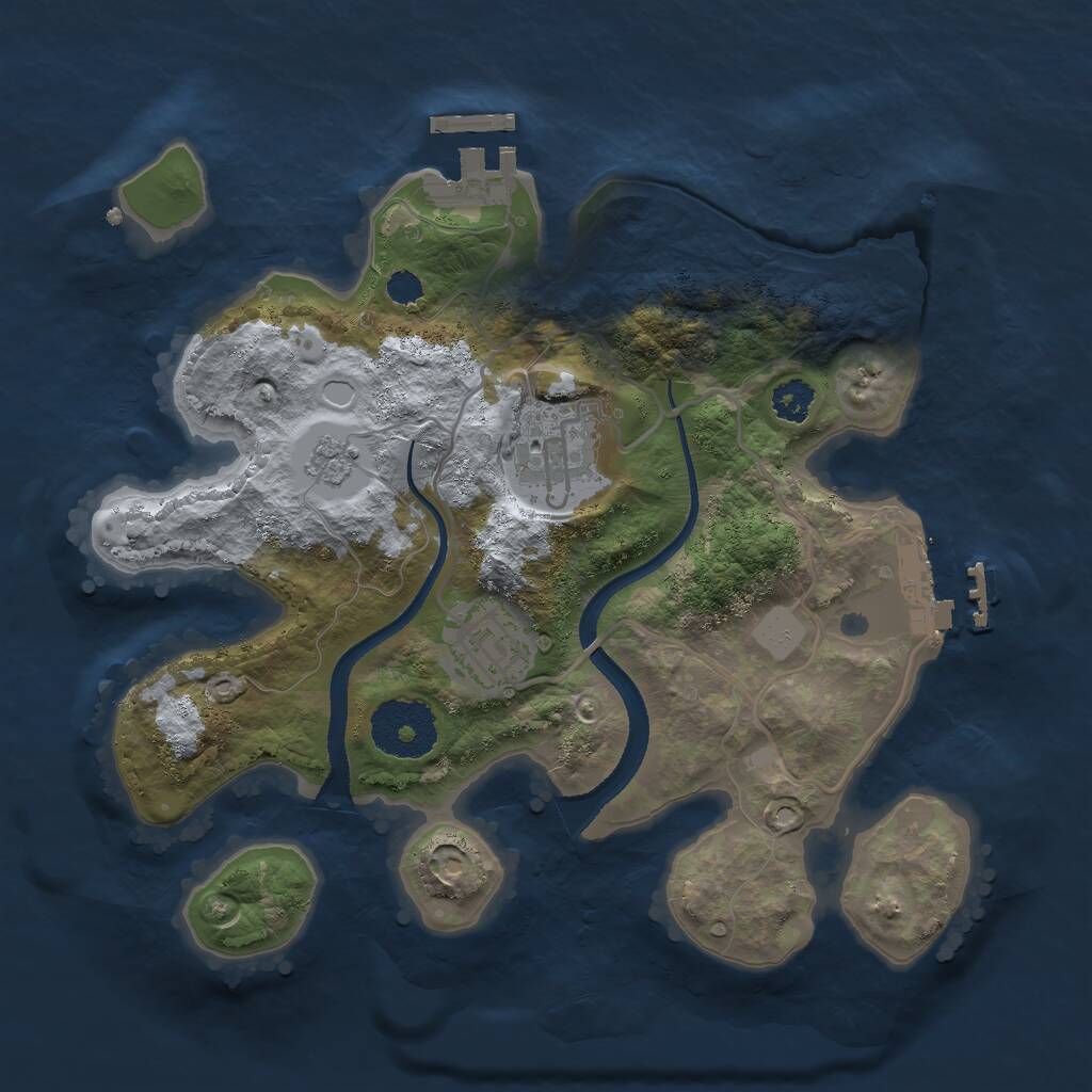 Rust Map: Procedural Map, Size: 2600, Seed: 2600, 6 Monuments