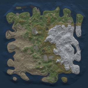 Thumbnail Rust Map: Procedural Map, Size: 4250, Seed: 959286711, 17 Monuments