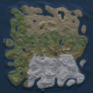 Thumbnail Rust Map: Procedural Map, Size: 4500, Seed: 1154742212, 14 Monuments