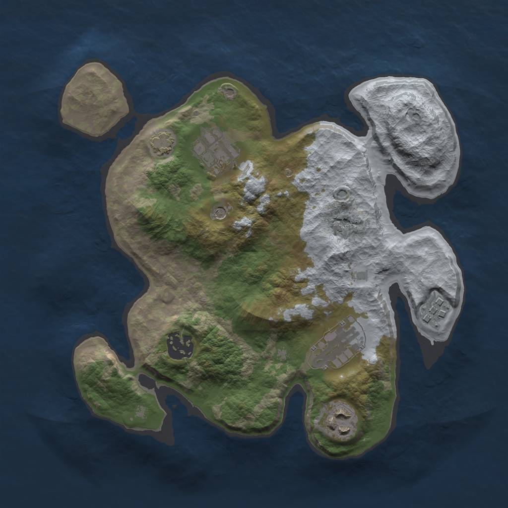 Rust Map: Barren, Size: 2700, Seed: 1543620078, 9 Monuments