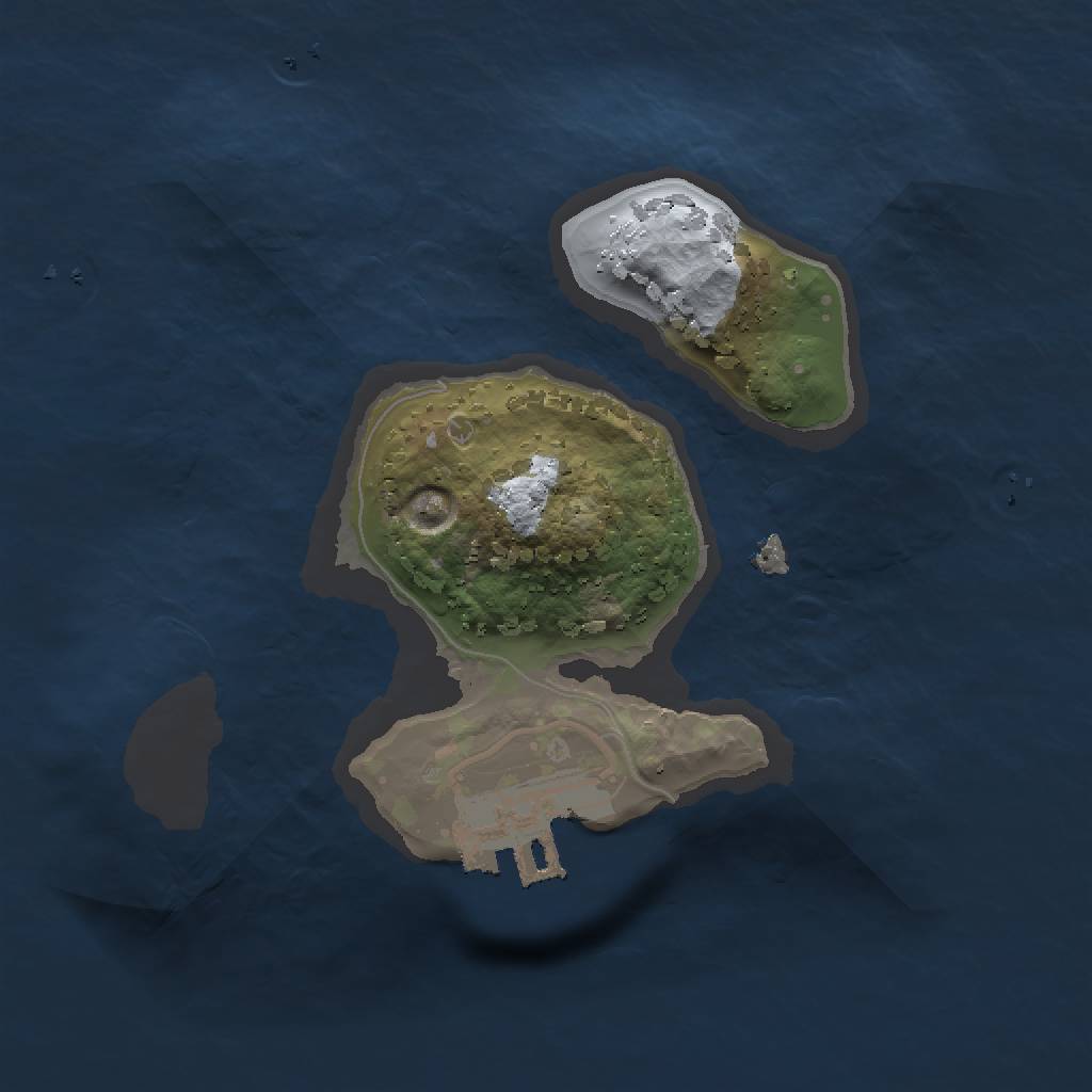 Rust Map: Procedural Map, Size: 1500, Seed: 1827243587, 4 Monuments