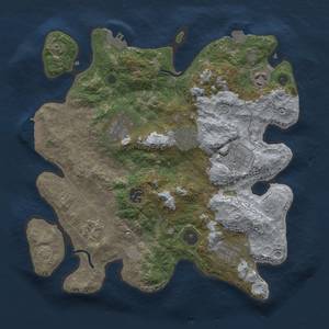 Thumbnail Rust Map: Procedural Map, Size: 3300, Seed: 1620713961, 15 Monuments